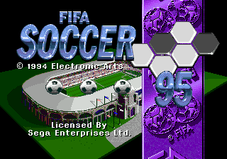 FIFA Soccer 95 title screen for Sega Mega Drive